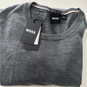 BOSS Men's Gray Sweater